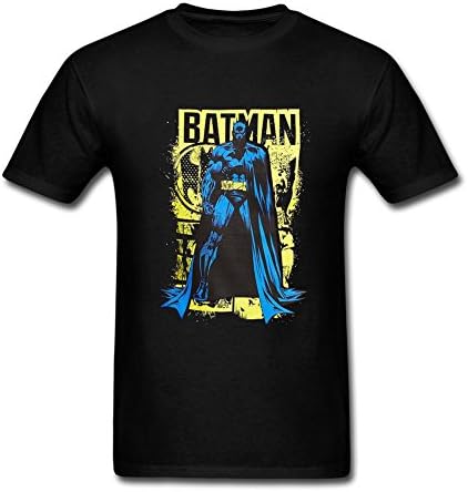 Baigo DC Comics Batman Splat T Shirt Short Sleeve for Man Black XXXL