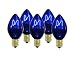 Club Pack of 100 C7 Transparent Blue Replacement Christmas Light Bulbs