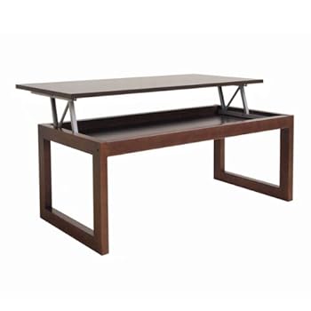 table basse relevable-515-Table Basse Relevable Francisco En Coloris Wengé