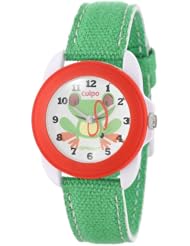 Sprout Unisex SC/1000RDWTGN Easy-to-Read Fonsworths Fly Trap Dial Green Organic Cotton Strap Watch