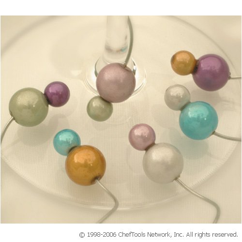 Talisman Designs Stemware Adornments, Retro Light, Set of 6