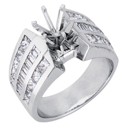 Cheap Palladium 2.25 Dwt Diamond Engagement Ring - JewelryWeb