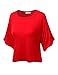 Doublju Women Shorts Sleeve Drape Neckline Active Wear Short Length Top