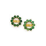 14K Yellow Gold 1 1/2 ct. Emerald Earring Jackets