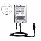 USB Sync Charge Cable with barrel for PalmOne palm Tungsten E with Bastens Help CD