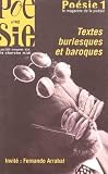 Po�sie 1/Vagabondages, N 42 : Textes burlesques et baroques