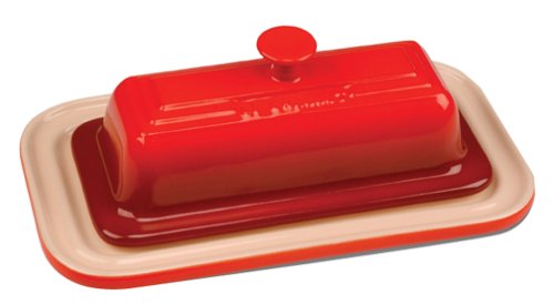 Le Creuset Stoneware Butter Dish, Red