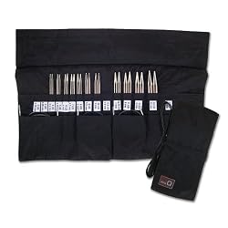 Della Q Black Interchangeable Knitting Needle Case Single Set 180-1