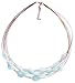 Collier satellite Aigue marine