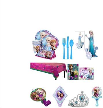 Disney Frozen Deluxe "Party-In-A-Box" Birthday Bundle for 8 Guests