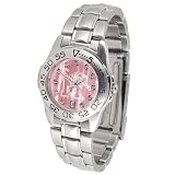 Memphis Tigers NCAA Mother of Pearl Sport Ladies Watch (Metal Band)
