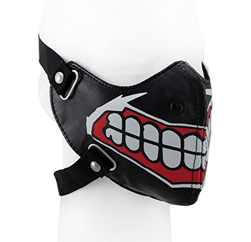 Big Evil Clown Smile Vinyl Half Face Riding mask