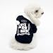 Dog Dog Collection Designer Dog Apparel - Raven Detachable Hooded Pullover - Color: Black, Size: XS