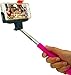 TouchSnap Self-Portrait Selfie Stick For iPhone 5 & iPhone 6. Built-in Bluetooth Remote Shutter. Compatible With iPhone 5, iPhone 6, Samsung Galaxy S5. Works With iOS and Android. (Rose Pink)
