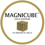 Magnicube Magnet Balls Gold Edition 216 Piece Magnetic Puzzle (Tin Gift Set)