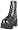 Pleaser Women's Ranger-301 Platform Calf Boot,Black Patent,8 M US