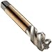 Dormer MTT-X E042 Powdered Metal Pipe Tap, Spiral Flute, BSP, Gold Oxide Finish, Round Shank With Square End, Modified Bottoming Chamfer