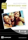Mirror Matte A4 140gsm Inkjet Photo Paper (100 Sheets)