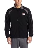 NFL Men's New York Giants Determination II Long Sleeve Lightweight Performance Full Zip Jacket (Black/Storm Gray, Large)