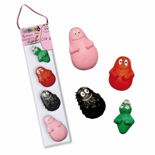 Plastoy - 70059 - Figurine - Set de 4 Mini Magnets - Barbapapa