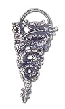 Solid Sterling Silver Dragon Pendant