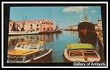 Barbados Careenage Bridgetown West Indies Boats along waterway 1960 s Postcard