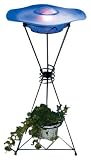 STI Magic Mist Floor Fountain Plant Basket Stand - clear blue bowl