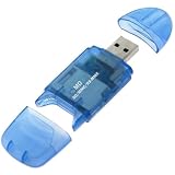 Calcomp High Speed USB 2.0 SDHC/MMC Memory Card Reader & Writer (Clear Blue) cell phone