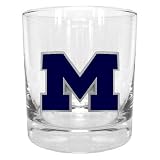 Michigan Wolverines NCAA Double Rocks Glass