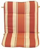 Katani Stripe Coral Spun Poly Wrought Iron Chair Cushion