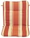 Katani Stripe Coral Spun Poly Wrought Iron Chair Cushion