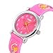 Kids Outdoor Sports Quartz Analog Waterproof Children Wrist Dress Watch with Unusual 3D Dancing Ballet Silicone Band for Girls - Pink