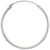 Sterling Silver Endless Hoop Earrings, 1 3/16 in. Diameter