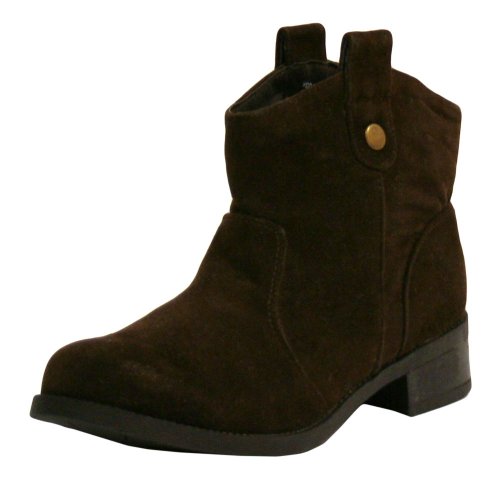 Brown Casual Faux Suede Ankle Boots