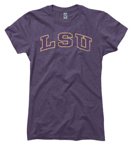 LSU Tigers Women's Heather Purple Tradition Ring Spun T-Shirt