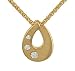 Teardrop Pendant with Round Diamonds on Chain .07cttw