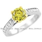 1.27ct Yellow Diamond 18k Gold Engagement Ring