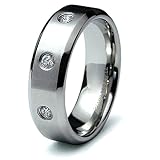 Stainless Steel Ring with CZ (Sizes 8-13)