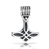 Bling Jewelry Thors Hammer Celtic Knot Oxidized .925 Sterling Silver Pendant