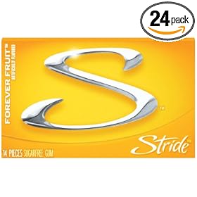 Stride Forever Fruit Gum, 14-Piece Packages (Pack of 24) by Stride