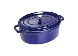 Staub 1103191 Cocotte, oval, 31 cm, Br&auml;ter aus Gusseisen, dunkelblau