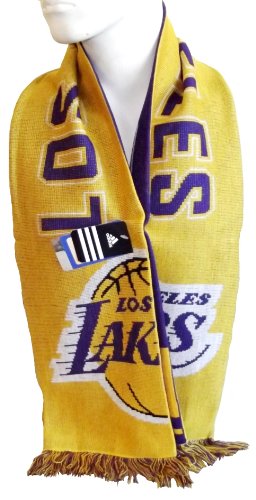 NBA Men's Team Scarf - S120Z, Los Angeles Lakers, One Size , Los Angeles Lakers , Gold/Purple at Amazon.com