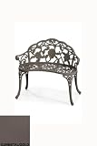 Cast Iron Settee English Rose Gunmetal W/gold