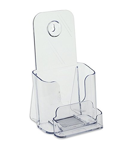 Source One 4 X 9 Inches Tri Fold Brochure Holder with Business Card Holder (TRI-BC)