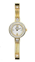 Women's Sparkly Silver Dial Gold Tone Stainless Steel