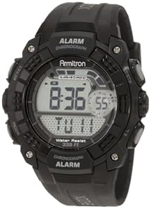 Armitron Men's 408209BLK Chronograph Black Digital Sport Watch