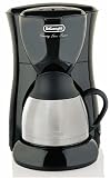 DeLonghi DC51TTB 4-Cup Coffeemaker with Thermal Travel-Mug Carafe, Black