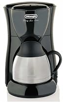 DeLonghi DC51TTB 4-Cup Coffeemaker with Thermal Travel-Mug Carafe, Black