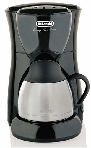 DeLonghi DC51TTB 4-Cup Coffeemaker with Thermal Travel-Mug Carafe, Black