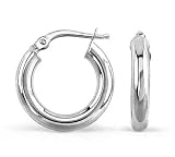 14k White Gold or Yellow Gold Small Hoop Earring